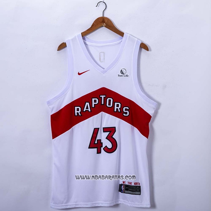 Camiseta Toronto Raptors Pascal Siakam #43 Association 2020-21 Blanco